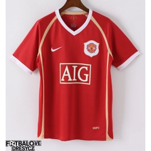 Manchester United 2006-2007 Retro Domácí Dres Krátký Rukáv Manchester United 2006-2007 Retro Domácí Dres Krátký Rukáv